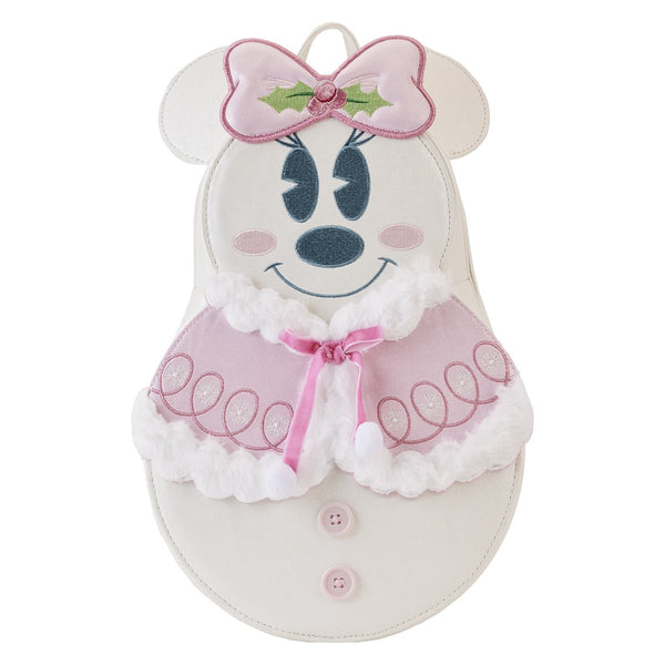 Minnie Mouse Pastel Figural Snowman Mini-Backpack