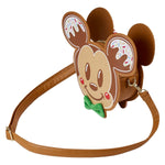 Mickey and Minnie Mouse Gingerbread Cookie Figural Crossbody Purse
