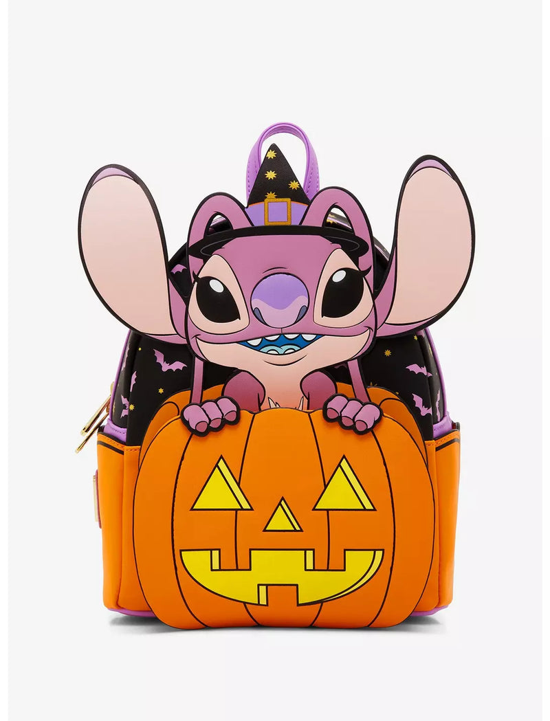 Loungefly Disney Lilo & Stitch: The Series Glow-In-The-Dark Angel Jack-o-Lantern Mini Backpack
