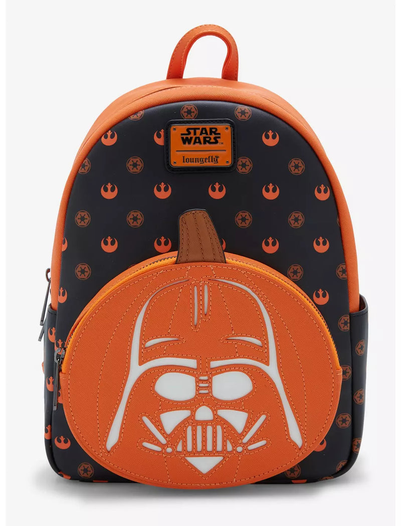 Loungefly Star Wars Darth Vader Glow-in-the-Dark Jack-o-Lantern Mini Backpack