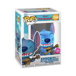 Lilo & Stitch Stitch with Ukelele Flocked Funko Pop! Vinyl Figure #1044 and Adult Pop! T-Shirt 2-Pack (Size L)