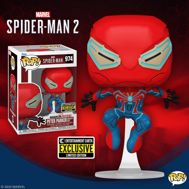 Spider-Man 2 Peter Parker Velocity Suit Funko Pop! Vinyl Figure (EE Exclusive) #974