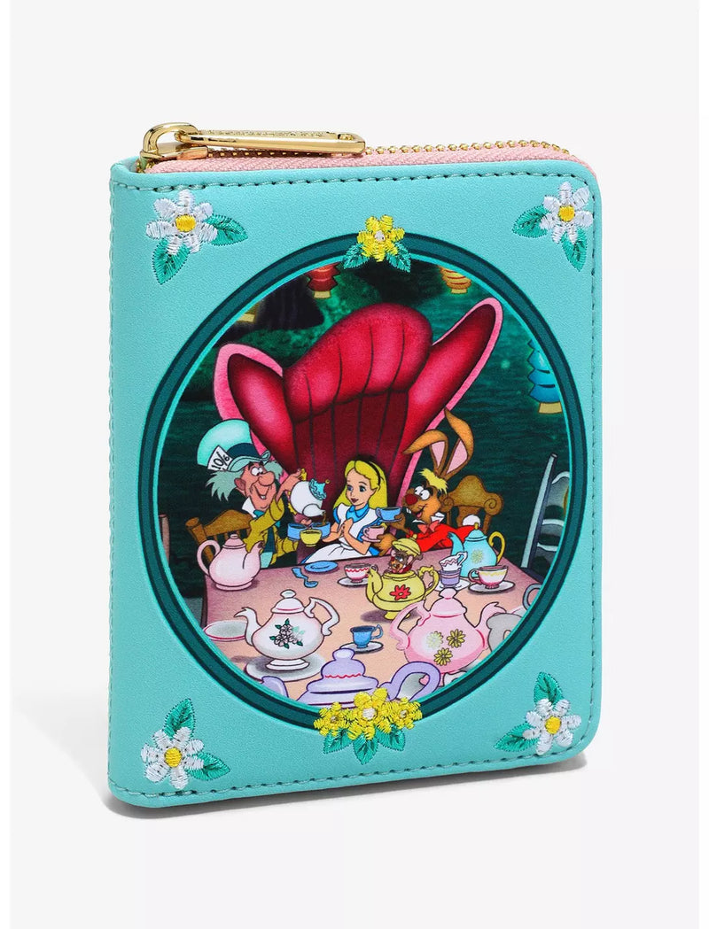 Loungefly Disney Alice in Wonderland Mad Hatter and March Hare Tea Party Wallet