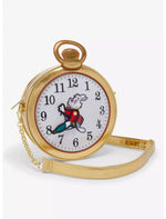 Loungefly Disney Alice in Wonderland White Rabbit Pocket Watch Figural Crossbody Bag