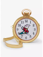 Loungefly Disney Alice in Wonderland White Rabbit Pocket Watch Figural Crossbody Bag
