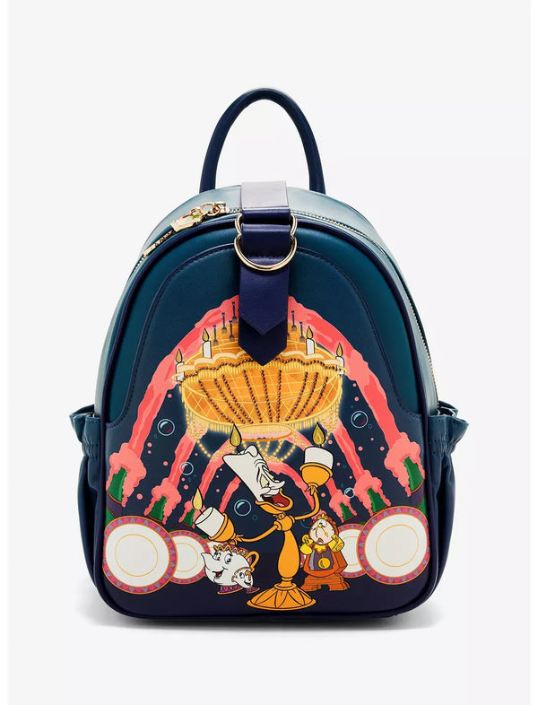 Our Universe Disney Beauty and the Beast Lumiere Be Our Guest Mini Backpack Exclusive