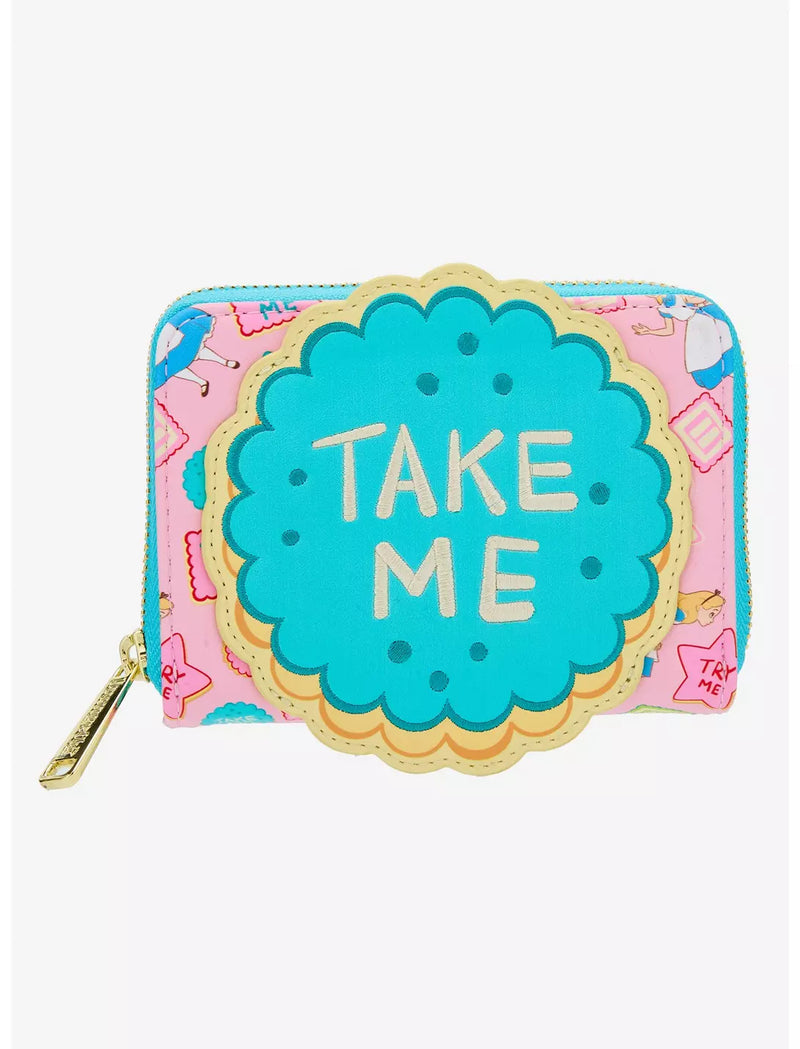 Loungefly Disney Alice in Wonderland Take Me Cookies Zip Wallet