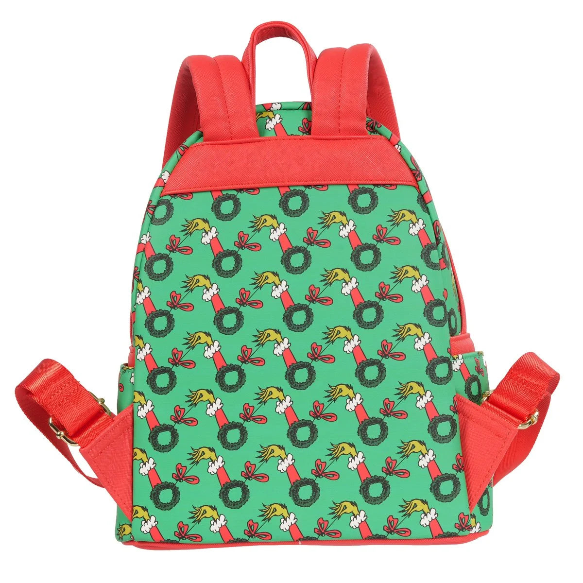 grinch mini backpack How the Stole Christmas Grinch Christmas Present Mini-Backpack Finished with the signature enamel Loungefly badge The Grinch Dr Seuss Loungefly