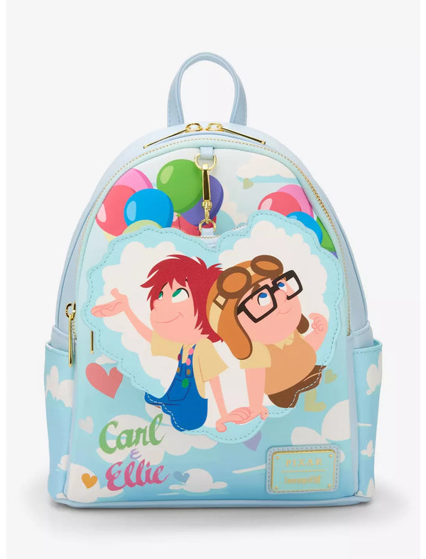 Loungefly Disney Pixar Up Carl & Ellie Balloon Mini Backpack with Coin Purse (BoxLunch 10th Anniversary Edition)