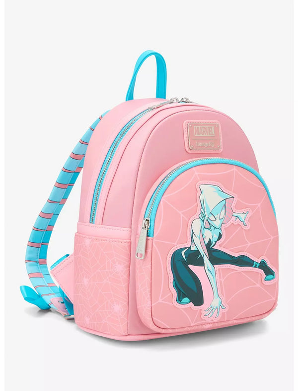 Loungefly Marvel Spider-Gwen Pink Web Mini Backpack