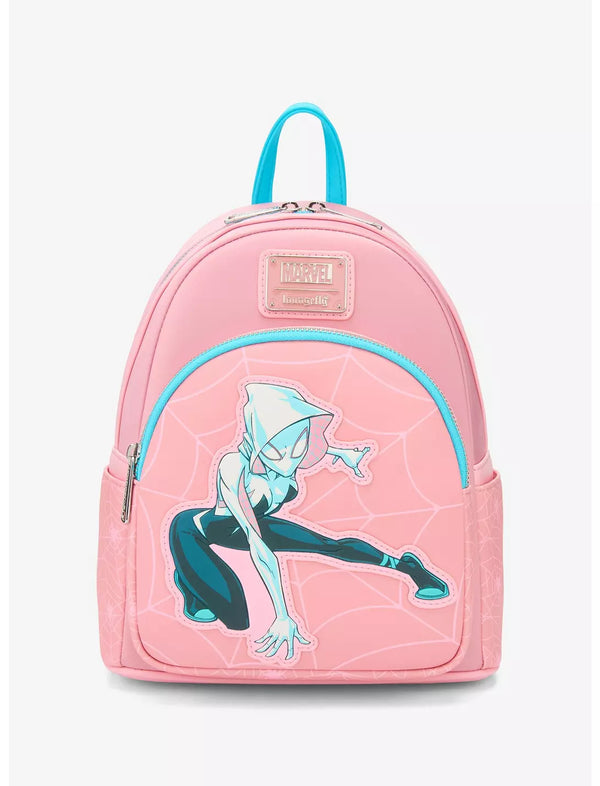 Loungefly Marvel Spider-Gwen Pink Web Mini Backpack