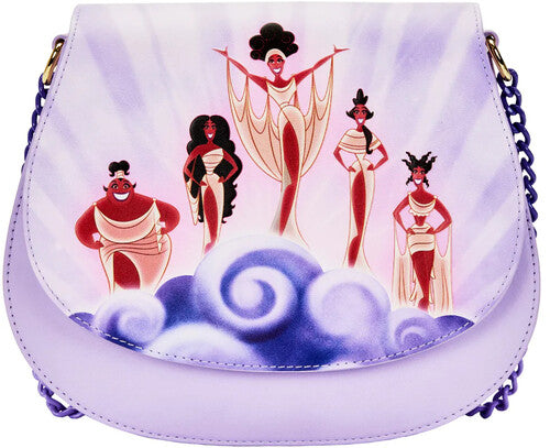 LOUNGEFLY DISNEY: HERCULES MUSES CLOUDS CROSS BODY BAG
