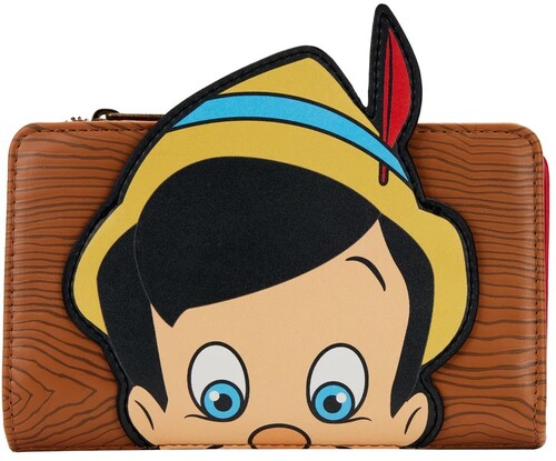 LOUNGEFLY DISNEY: PINOCCHIO PEEKING FLAP WALLET