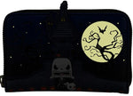 LOUNGEFLY THE NIGHTMARE BEFORE CHRISTMAS: JACK SKELLINGTON HOUSE ZIP AROUND WALLET