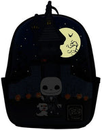 LOUNGEFLY NIGHTMARE BEFORE CHRISTMAS: JACK SKELLINGTON HOUSE MINI BACKPACK