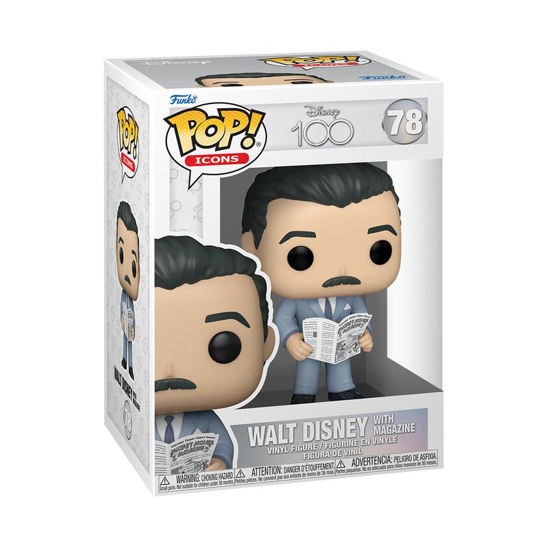 Disney 100 Walt Disney with Magazine Pop! Vinyl Figure #78