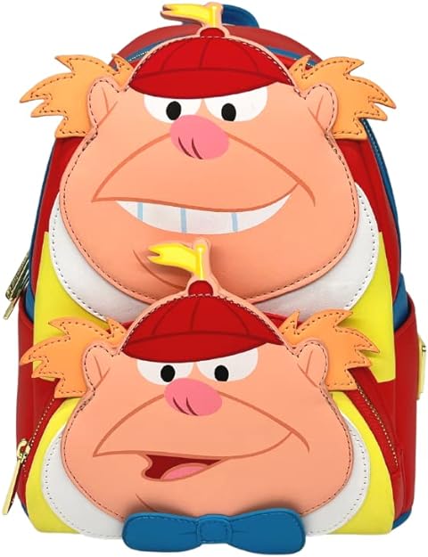 Loungefly Exclusive Alice in Wonderland Tweedle Dee and Tweedle Dum Double Strap Shoulder Backpack
