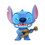 Lilo & Stitch Stitch with Ukelele Flocked Funko Pop! Vinyl Figure #1044 and Adult Pop! T-Shirt 2-Pack (Size L)