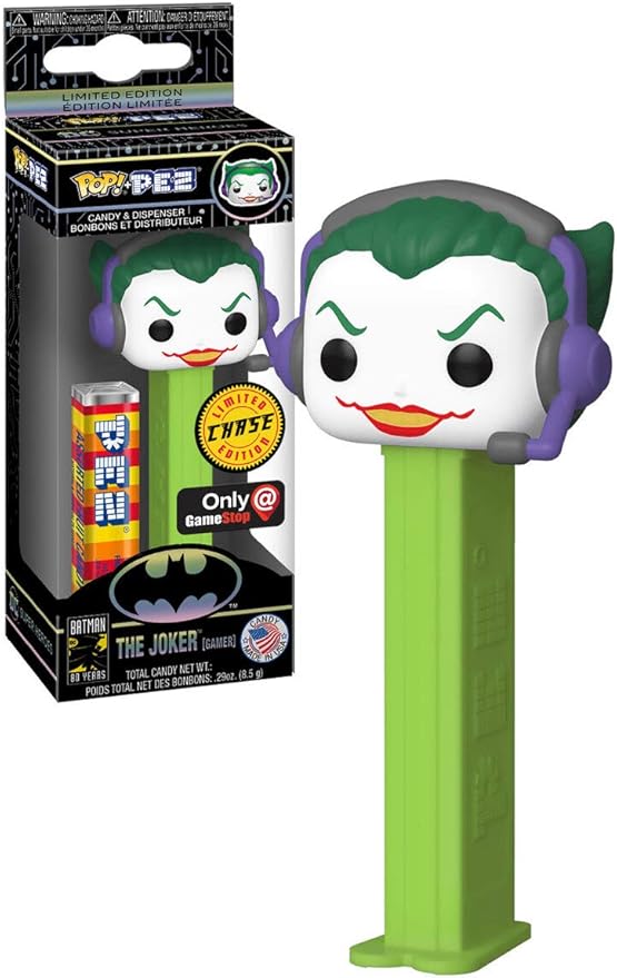 Funko Pop! Pez: DC Super Heroes - The Joker Gamer Chase Exclusive Dispenser