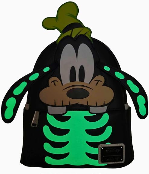 Loungefly- Goofy Skeleton Glow-In-The-Dark Cosplay Double Strap Shoulder Bag