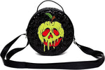 Disney Bag Crossbody - Snow White Poison Apple Glows in the Dark Applique Black Sewuin