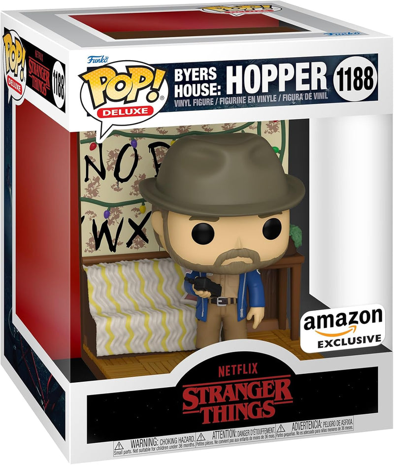 Funko Pop! Deluxe: Stranger Things Build A Scene - Hopper, Amazon Exclusive