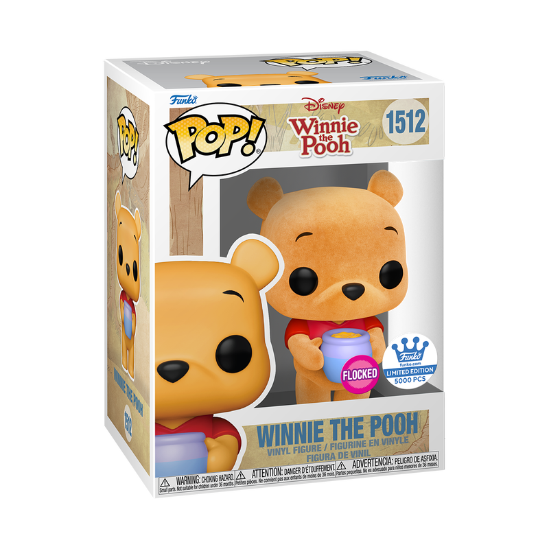 Disney Pop! Winnie the Pooh Holding Honeypot Limited Edition (Flocked) #1512