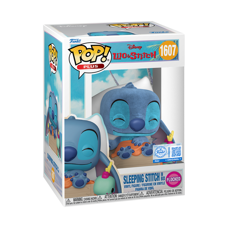 Disney Pop! Plus Sleeping Stitch in Box (Flocked) #1607