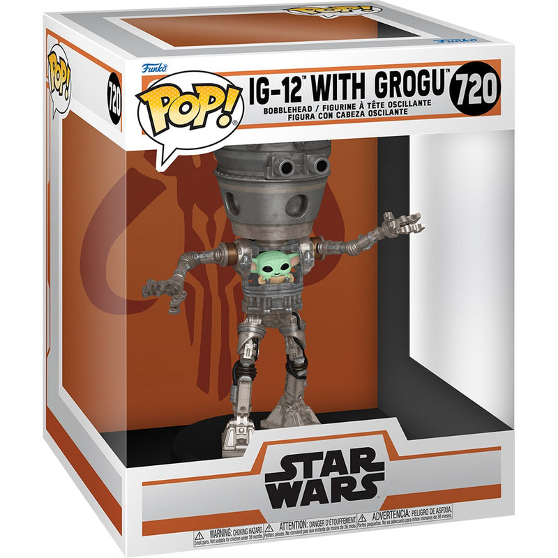 Star Wars: The Mandalorian IG-12 with Grogu Deluxe Funko Pop! #720