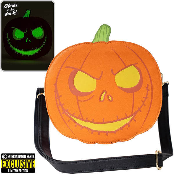 The Nightmare Before Christmas Jack-o'-Lantern Glow-in-the-Dark Crossbody Purse - EE Exclusive