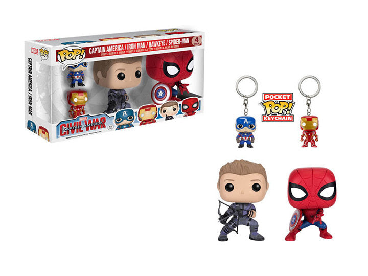 Captain America/Iron Man/Hawk-eye/Spider-Man (4-pack)