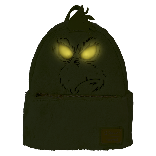 Loungefly-Dr. Seuss Dr. Seuss' How The Grinch Stole Christmas! Plush Cosplay Light Up Mini Backpack