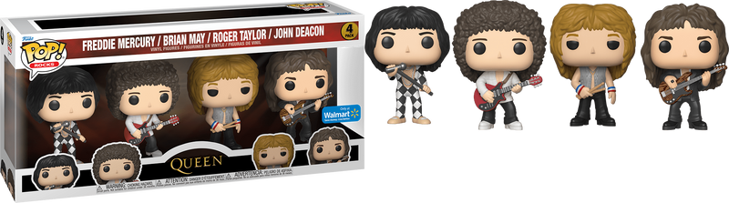 Queen - Freddie Mercury / Brian May / Roger Taylor / John Deacon (Walmart Exclusive) 4 pack