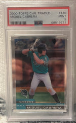Miguel Cabrera 2000 Topps Chrome Traded Baseball Rookie #T40 PSA Mint 9