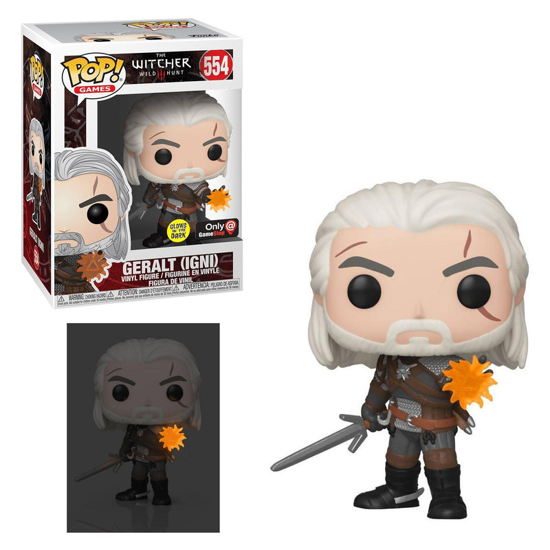 The Witcher Wild Hunt - Geralt (IGNI) GITD Gamestop Exclusive #554