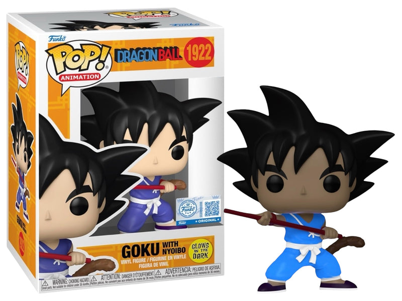 Dragon Ball Goku with Nyoibo Glow-in-the-Dark Funko Pop! AE Exclusive #1922