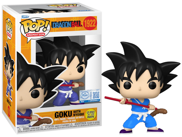 Dragon Ball Goku with Nyoibo Glow-in-the-Dark Funko Pop! AE Exclusive #1922