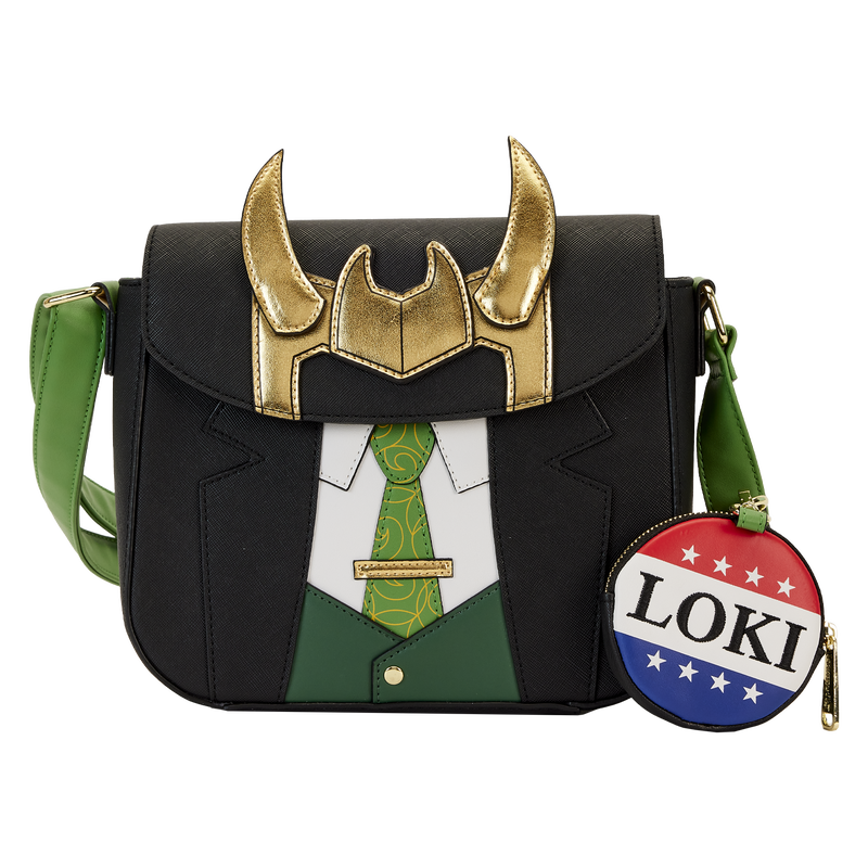 Marvel Loki for President Cosplay Crossbody Bag w/Coin Bag