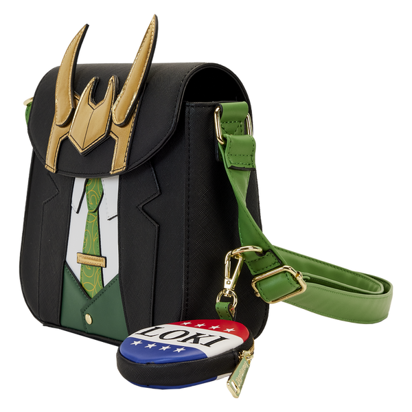 Marvel Loki for President Cosplay Crossbody Bag w/Coin Bag