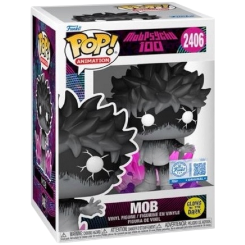 Mob Psycho 100 Mob Glow-in-the-Dark Funko Pop! Vinyl Figure #2406 - Entertainment Earth Exclusive