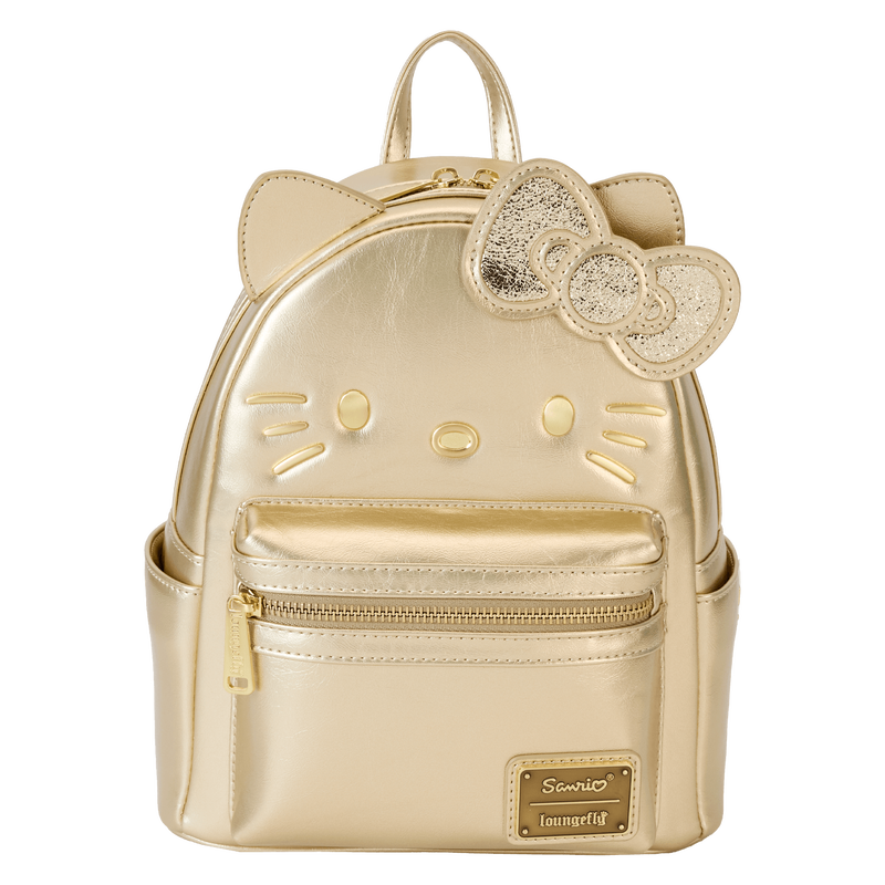 Loungefly-Sanrio Limited Edition Sanrio Hello Kitty 50th Anniversary Gold Mini Backpack