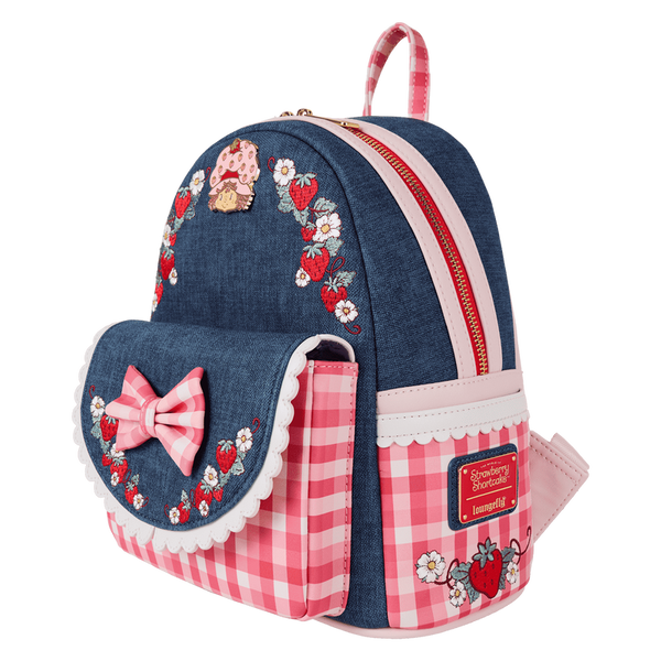 Loungefly - Strawberry Shortcake Denim Gingham Mini-Backpack
