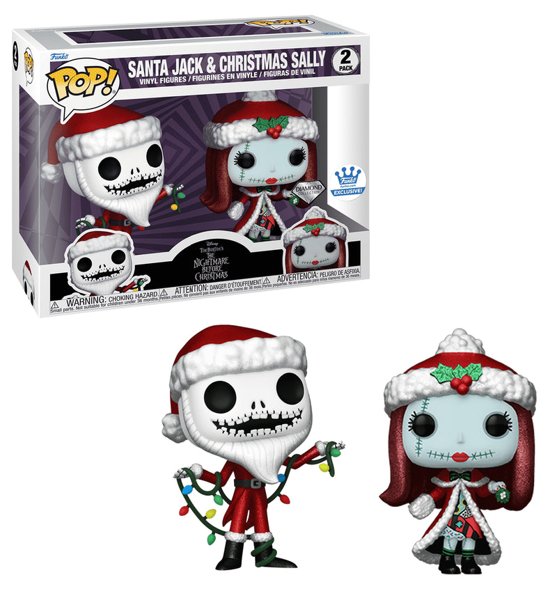 Disney Pop! Santa Jack & Christmas Sally (Diamond) 2-Pack Funko Exclusive