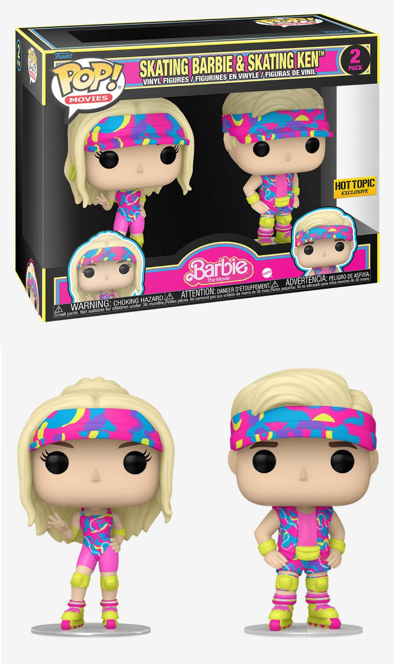 Funko Barbie Pop! Movies Skating Barbie & Skating Ken Vinyl Figure Set