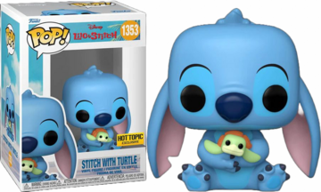 Disney Lilo & Stitch Pop! Stitch With Turtle Vinyl Figure #1353