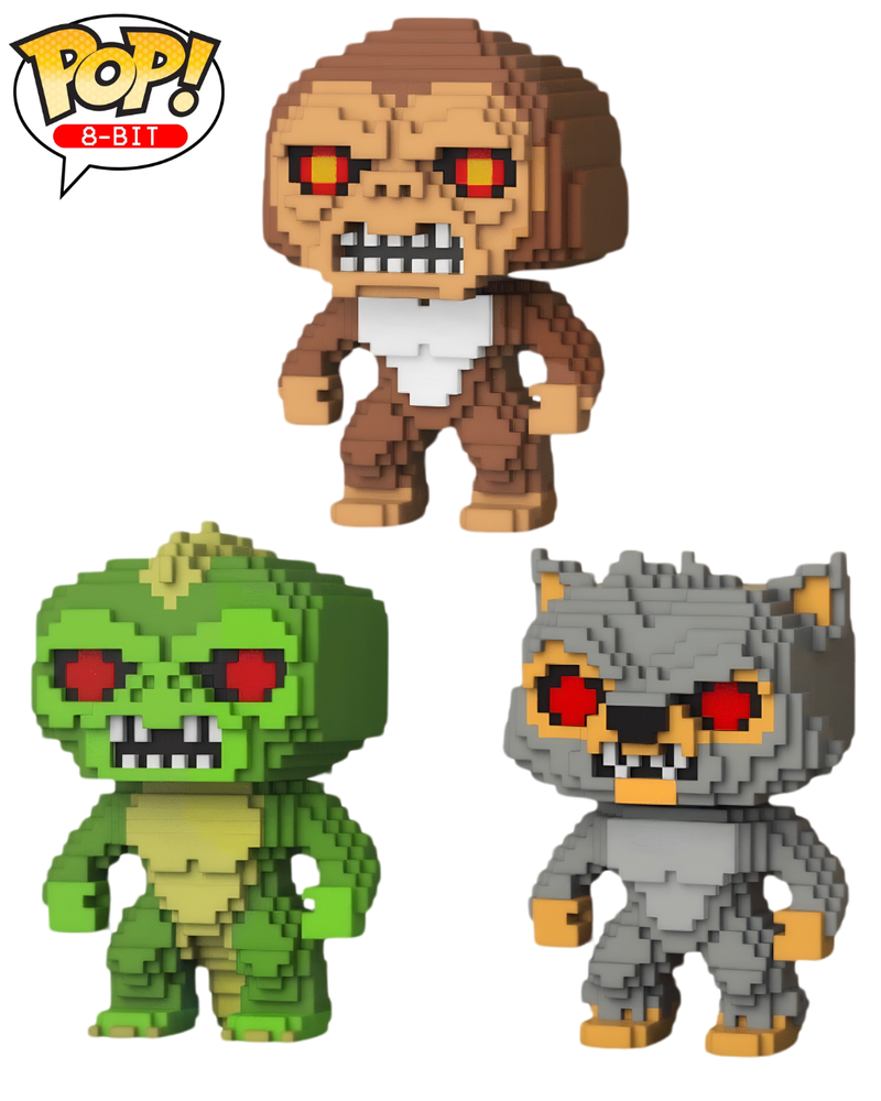 Rampage 3-Pack George, Lizzie, & Ralph 8-Bit