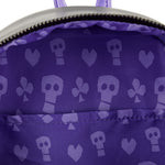 LOUNGEFLY THE NIGHTMARE BEFORE CHRISTMAS: TRIPLE POCKET LOCK SHOCK BARREL OOGIE BOOGIE MINI BACKPACK