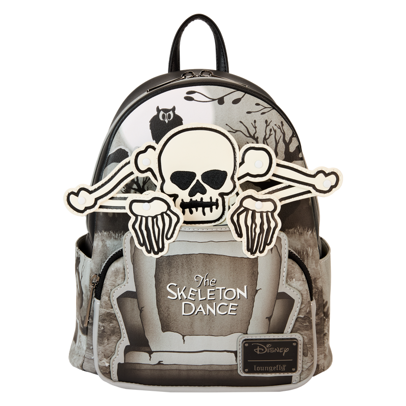 Disney Loungefly The Skeleton Dance 95th Anniversary Glow Mini Backpack