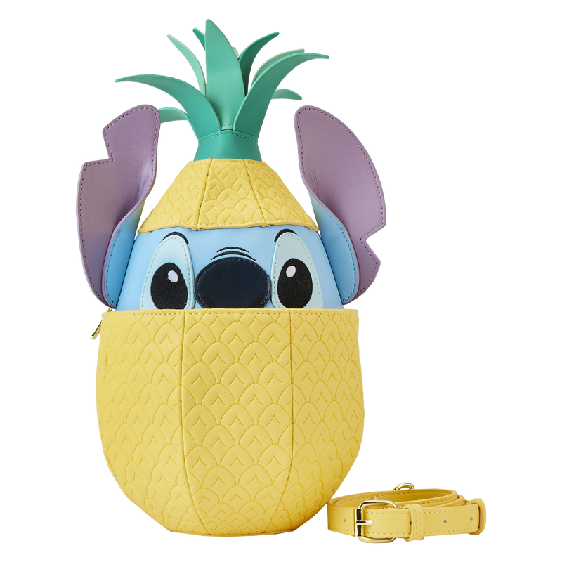 Loungefly Stitch Shoppe Lilo and Stitch Figural Pineapple Crossbody Bag