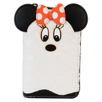 Disney Minnie Mouse Exclusive Ghost Costume Glow Zip Around Wallet